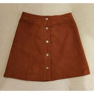 H&M button front mini skirt